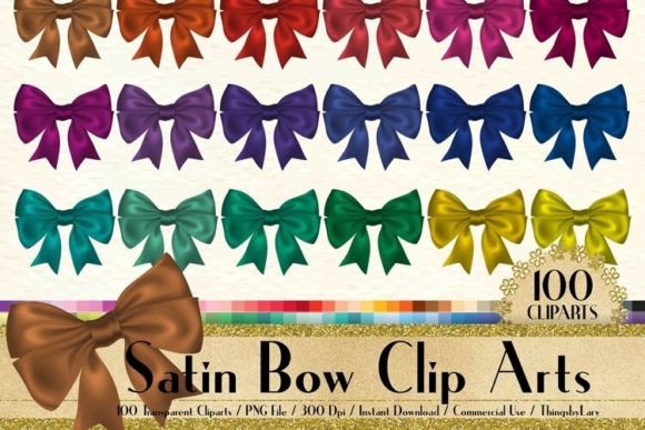 Download Realistic Satin Bows Clip Arts PNG - Satin Collection