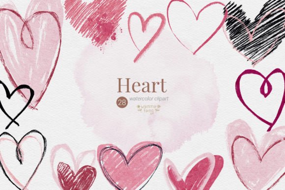Download Valentine Heart Watercolor Clipart, PNG - Premium Resources