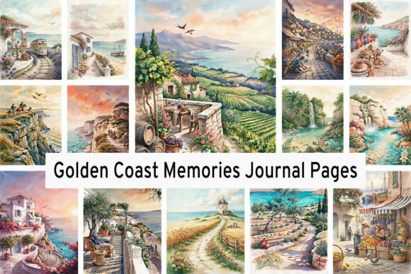 Download Golden Coast Memories Junk Journal Pages - Coast Collection