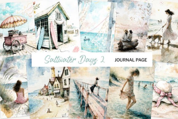 Download Coastal Summer Seaside Journal Pages - Coast Collection