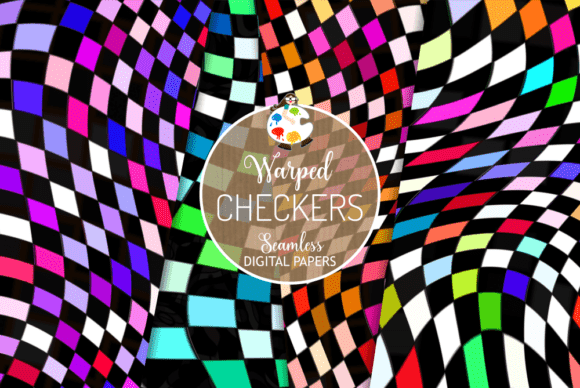Download Warped Checkers - Seamless Geometric - Seamless geometric Collection